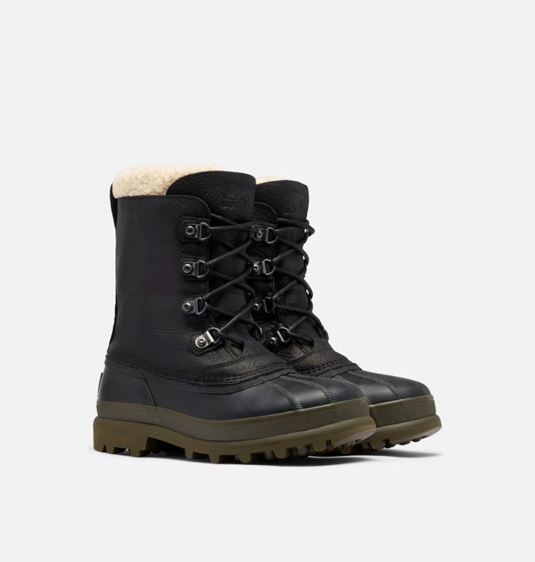 Mens Snow Boots Black - Sorel Caribou™ Stack - 604-ZMWLQI